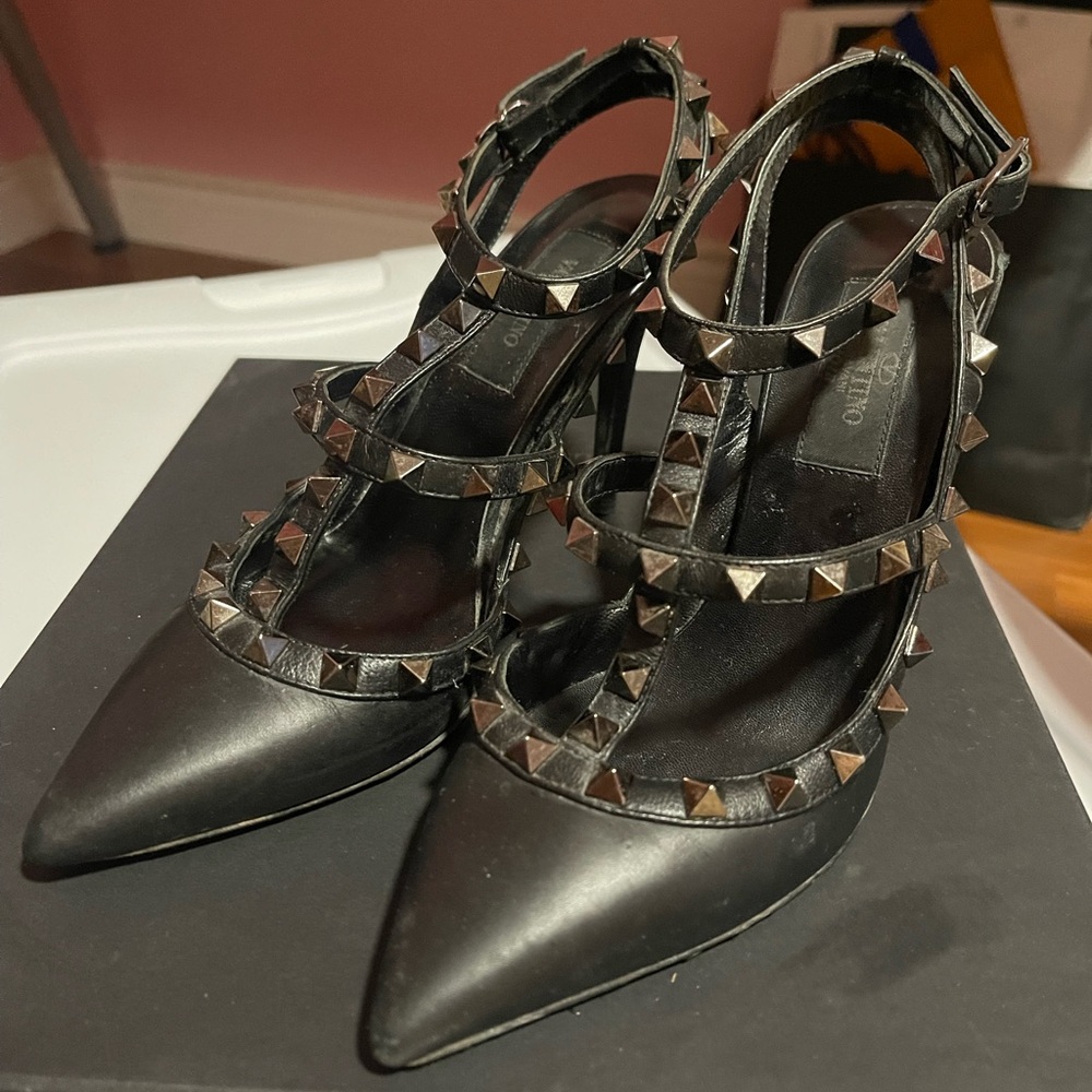 Valentino Rockstud Ankle Strap Pump With Studs 100 Mm